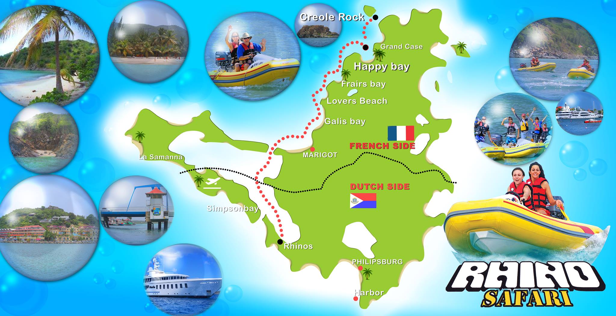 Schlauchboot Safari auf dem Wasser mit Schnorchel- oder Beach-Stop: