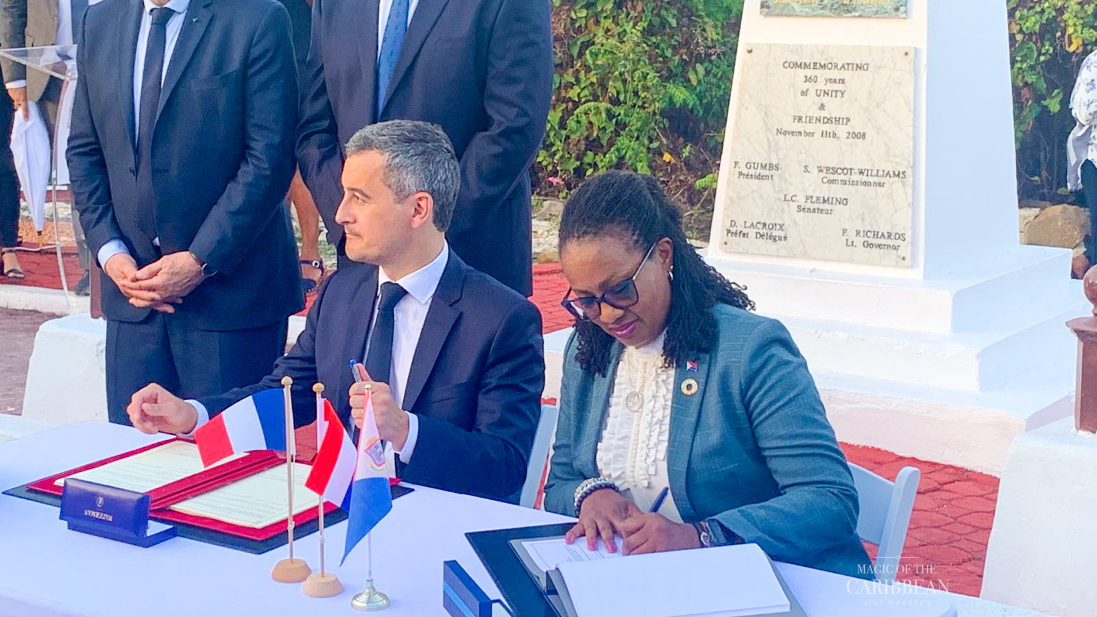 Historischer Meilenstein: Oyster Pond Grenzvertrag