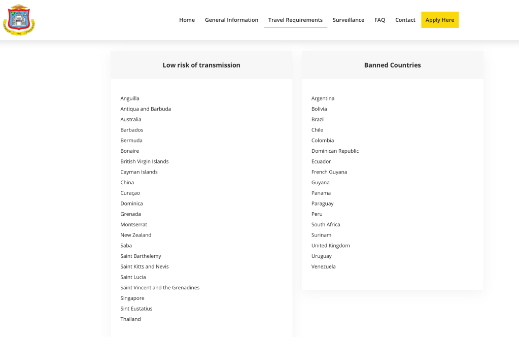 Erneute  Änderung der Einreisebestimmungen nach St.&nbsp;Maarten