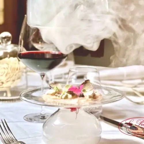 Was für eine Dekoration der Gerichte