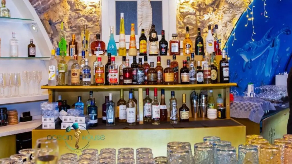 Ein Blick auf die Bar.