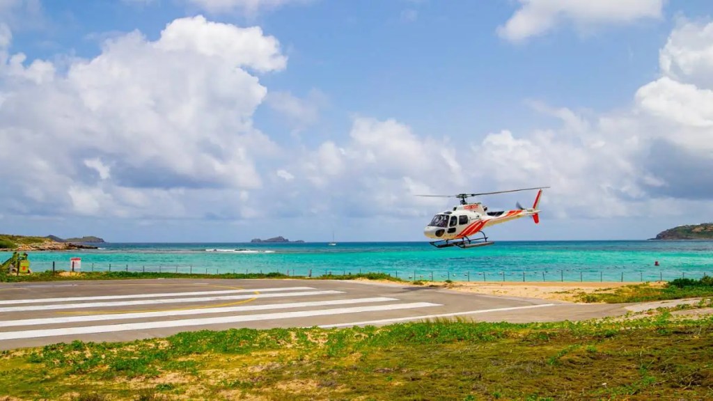 Mit dem Helikopter nach Anguilla