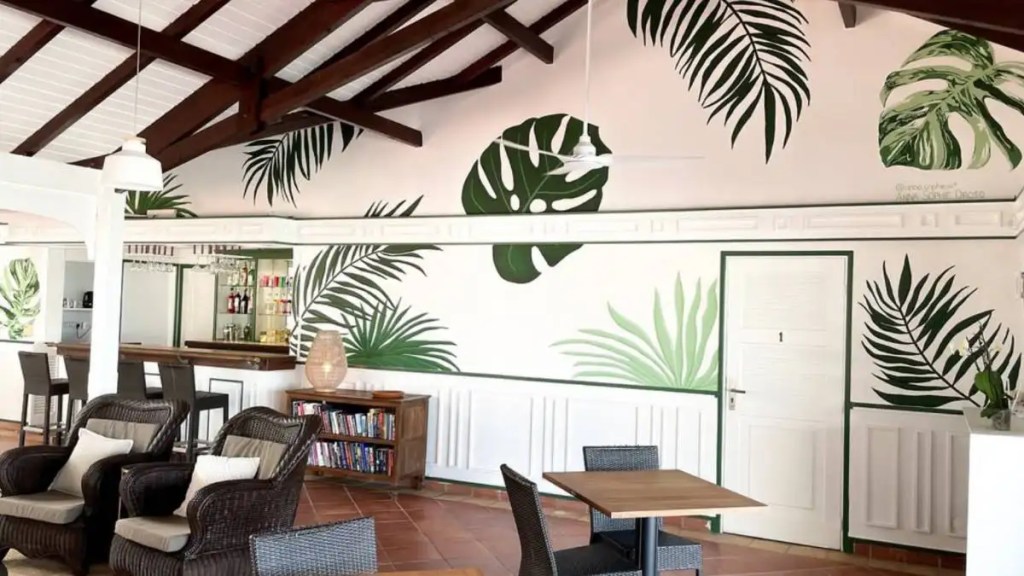 Anna Sophies Wandmalerei auf Saint Martin